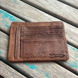 Brown Wallet - With Pouch Section- Wallet- NEW- engraved arrow